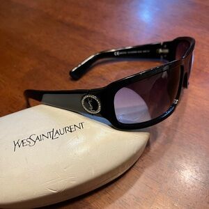 Vintage Yves Saint Laurent Women’s Black Sunglasses